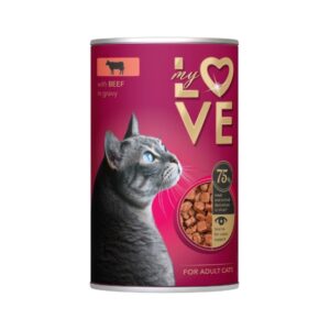 86ML301 MYLOVE Yγρή τροφή για Ενήλικες Γάτες ΜΕ ΒΟΔΙΝΟ 415gr